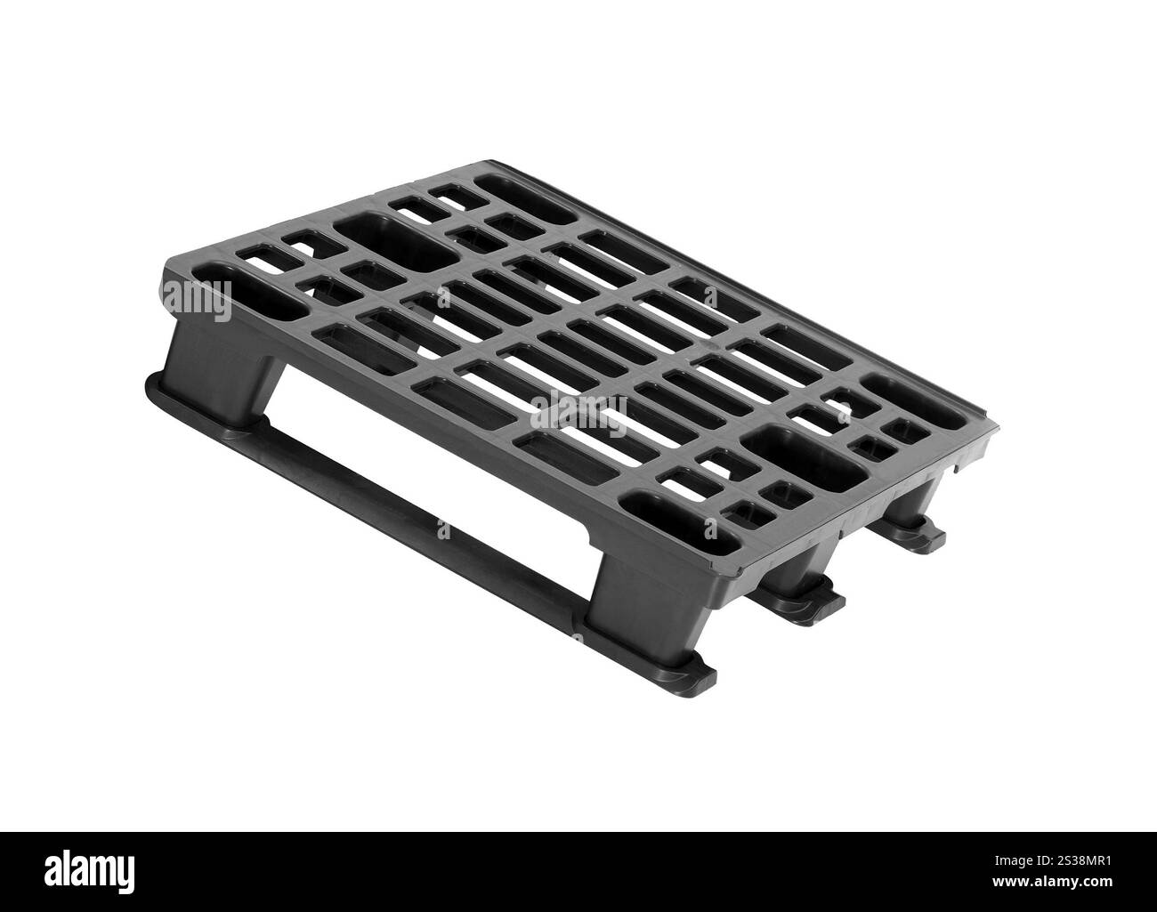 palette en plastique isolée sur fond blanc. palette en plastique Banque D'Images