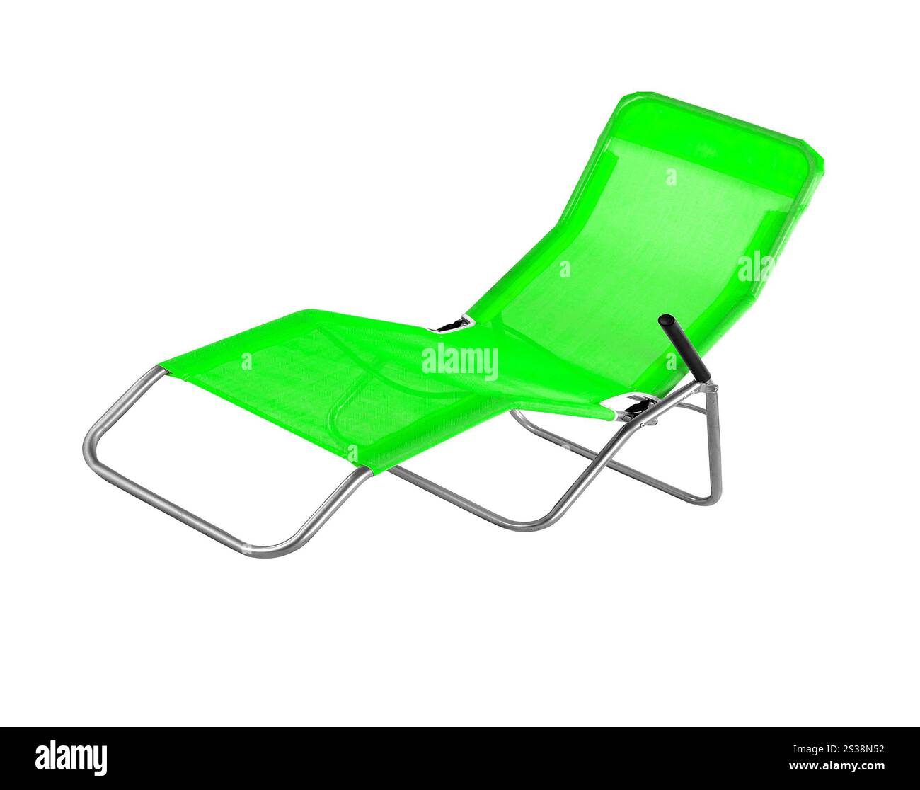 chaise longue isolée sur fond blanc. chaise longue isolée sur blanc Banque D'Images