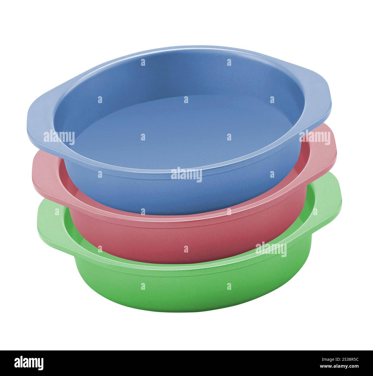 Bols de nourriture pour chiens isolés sur fond blanc. Bols à nourriture pour chiens Banque D'Images