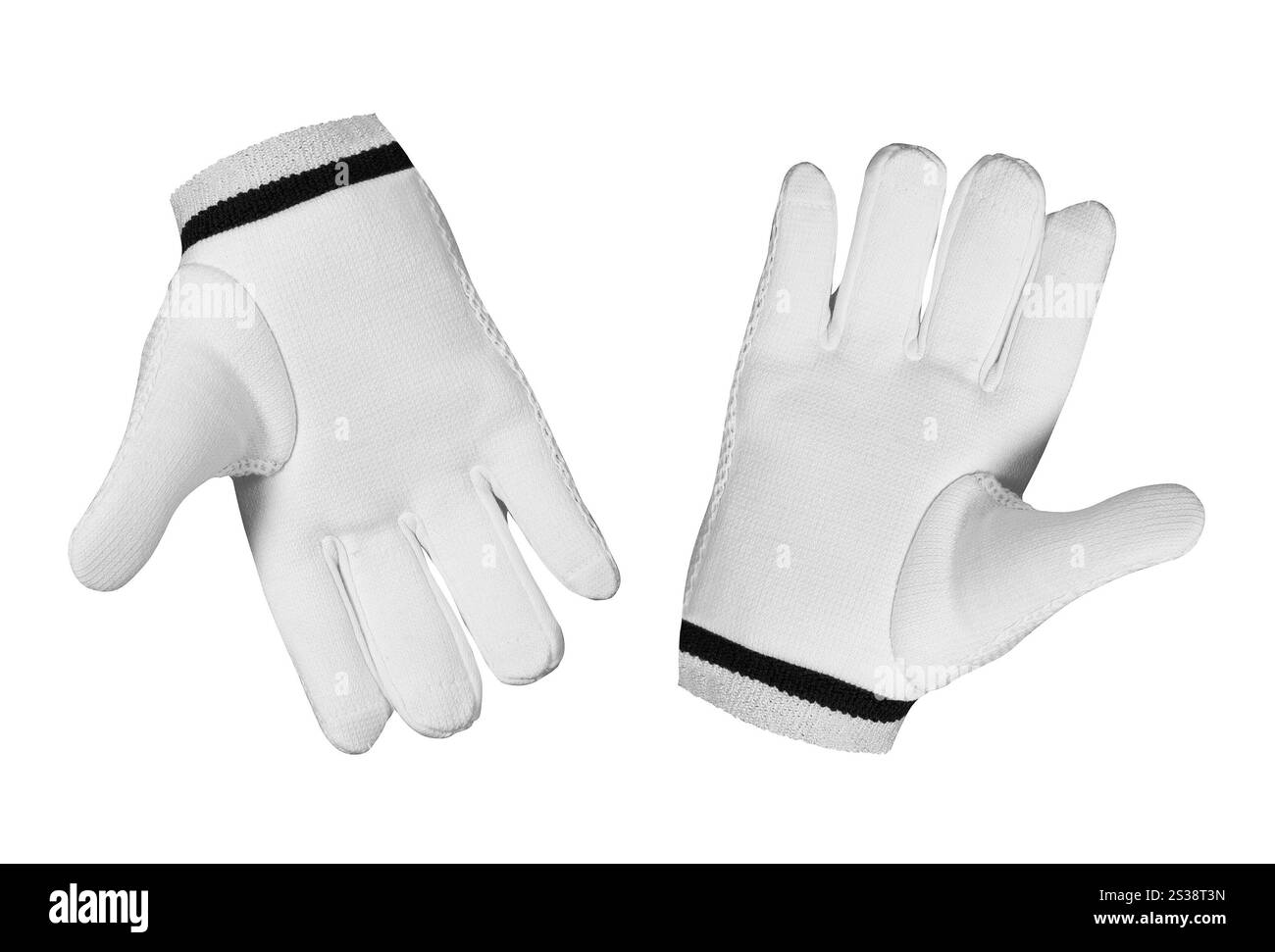 Gants de golf isolés sur fond blanc Banque D'Images