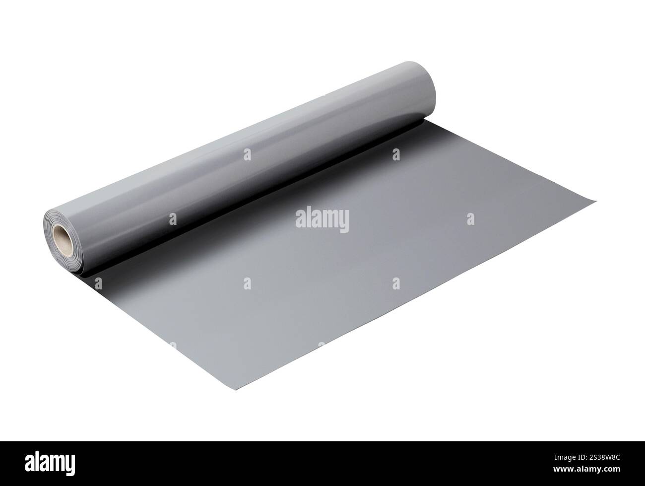 Rouleau d'aluminium isolé sur fond blanc Banque D'Images