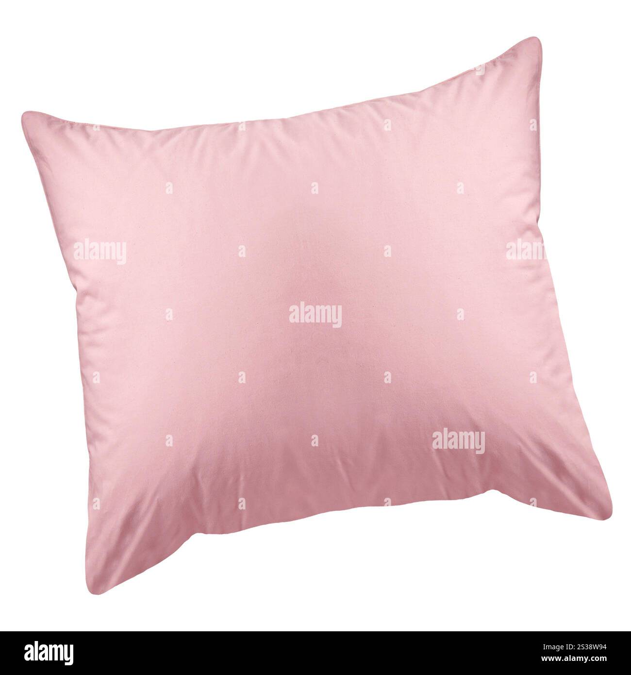 coussin rouge isolé sur blanc Banque D'Images