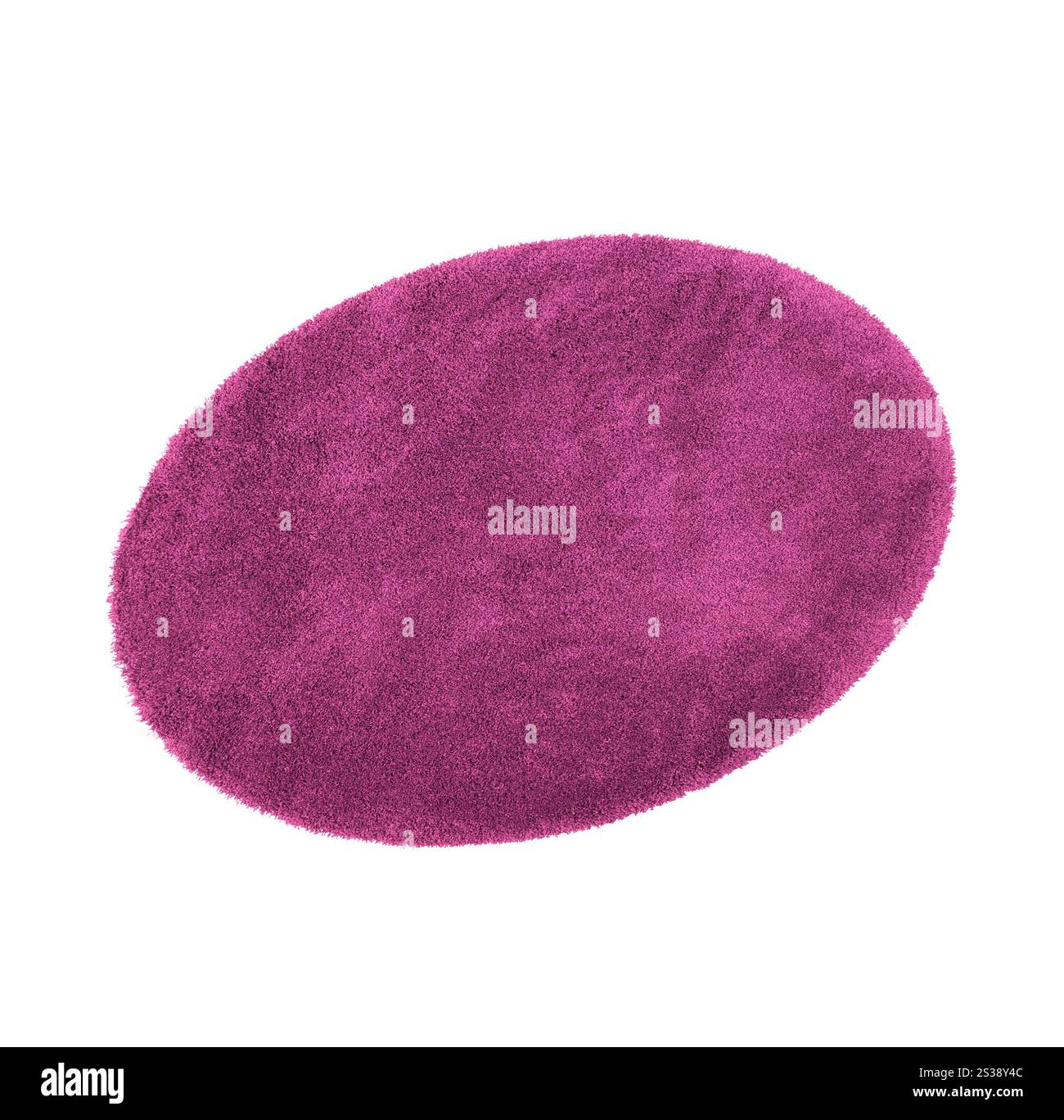 Tapis de bain rose isolé sur blanc Banque D'Images