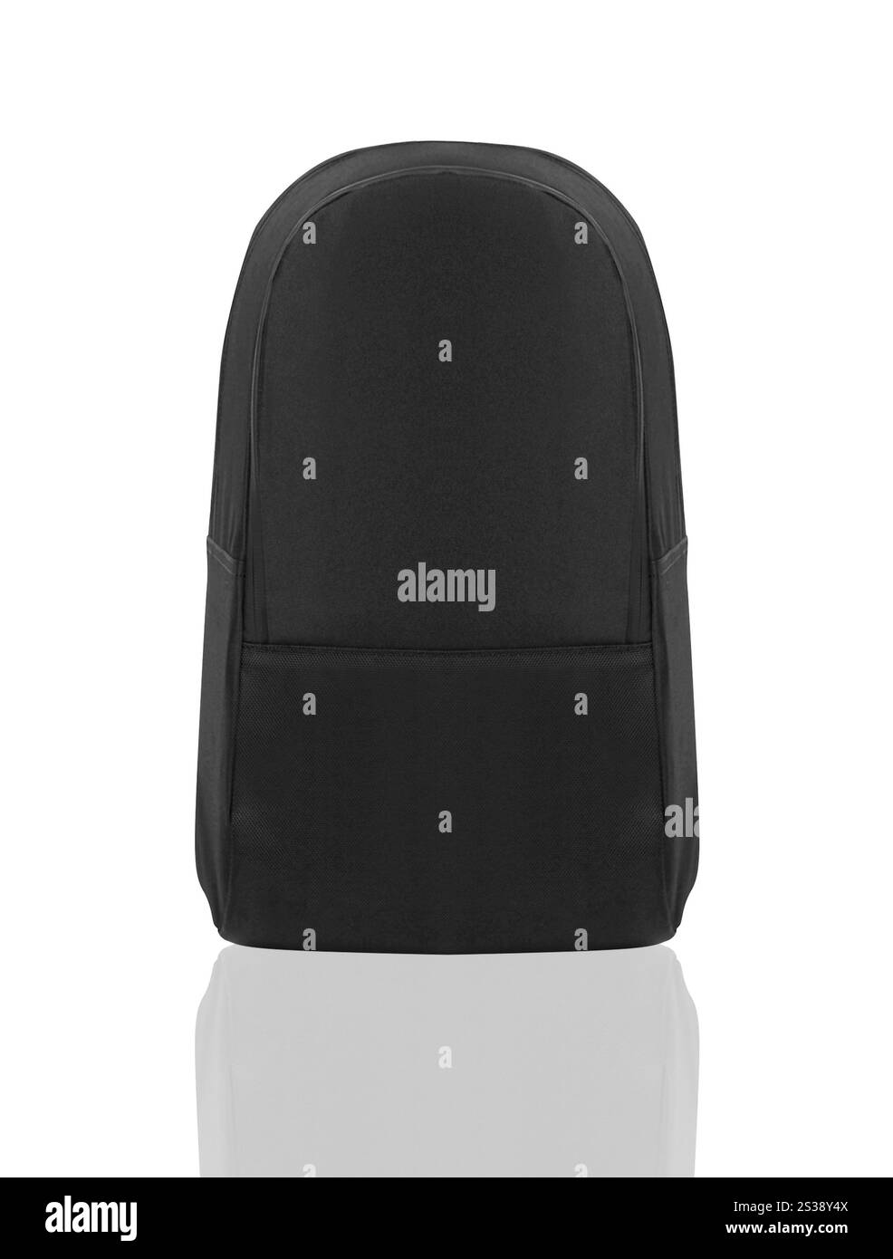 sac à dos noir isolé sur blanc Banque D'Images