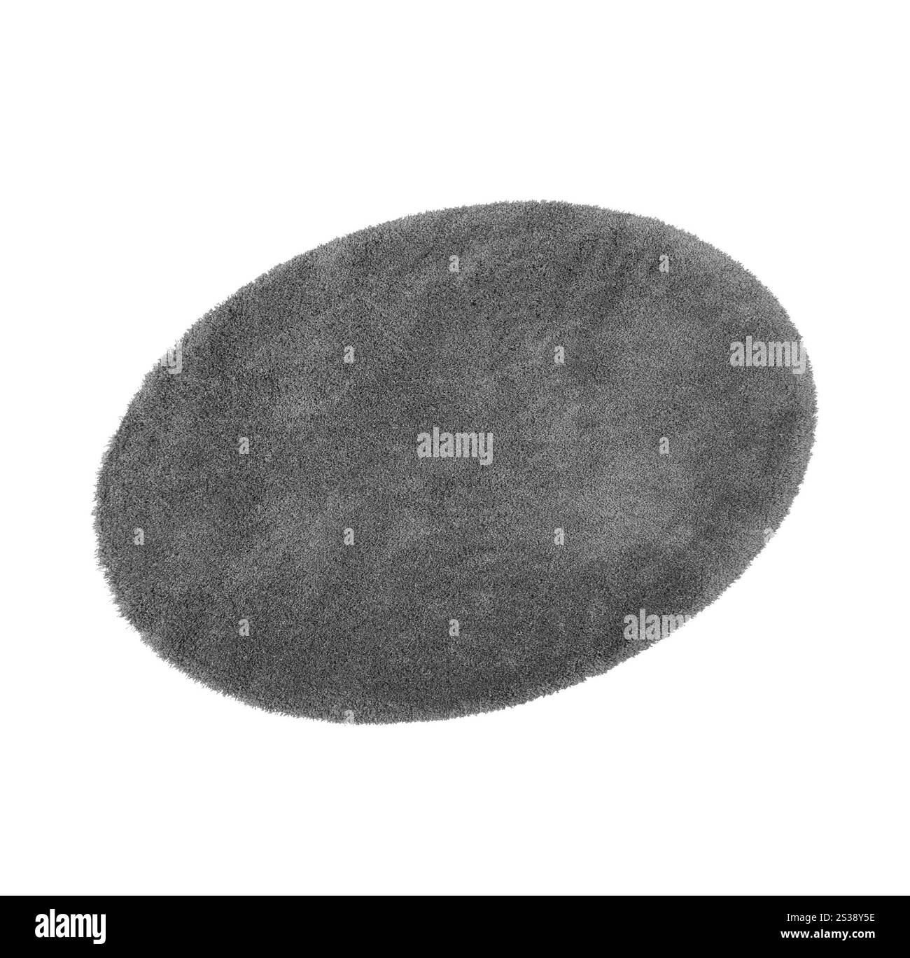 Tapis de bain gris isolé sur fond blanc. Tapis de bain gris isolé sur blanc Banque D'Images