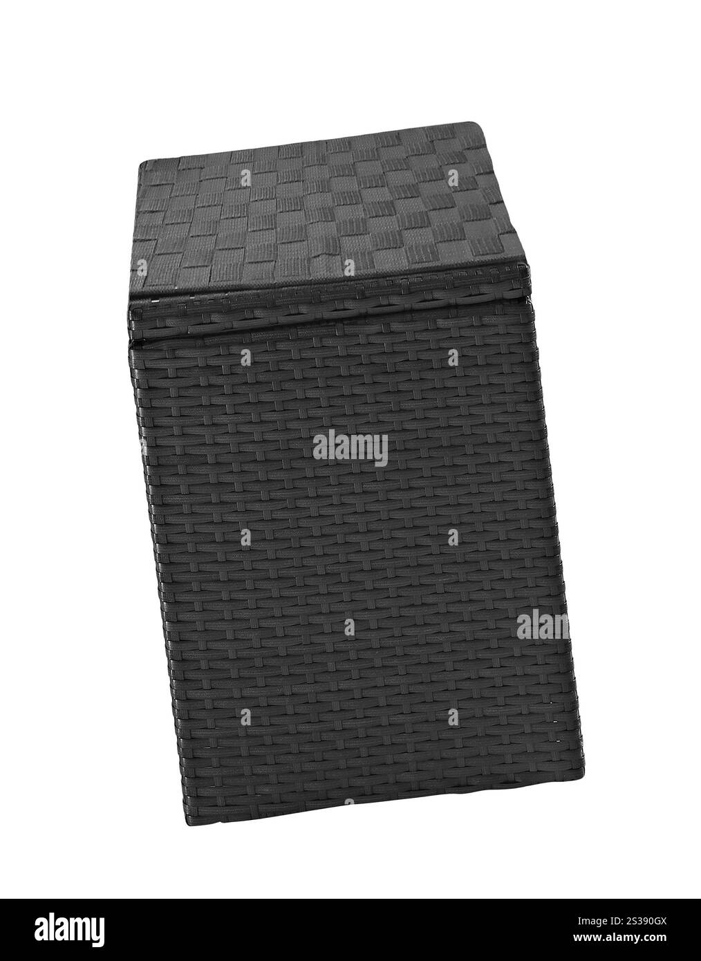 panier à linge isolé sur blanc Banque D'Images