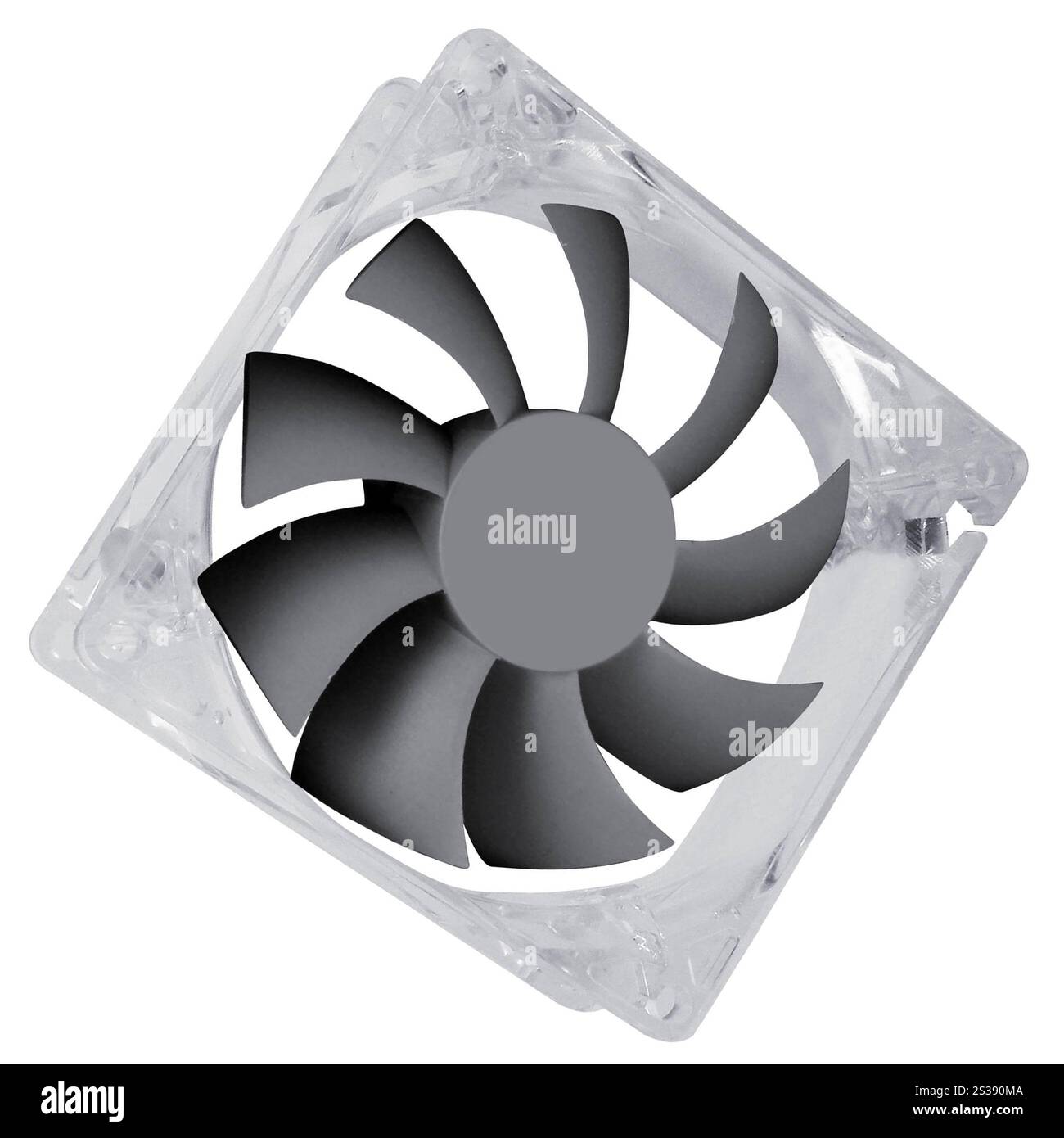 Ventilateur ordinateur isolé sur fond blanc Banque D'Images