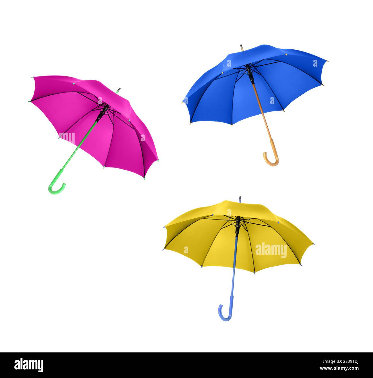 Parapluies isolés sur fond blanc. Parapluies isolés sur Blanc Banque D'Images Parapluies isolés sur fond blanc. Parapluies isolés sur Blanc Banque D'Images
