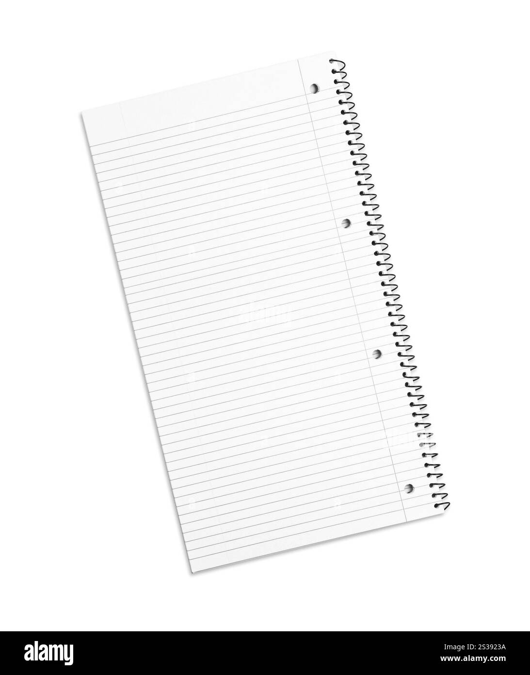 papier blanc isolé sur fond blanc. papier blanc isolé sur blanc Banque D'Images