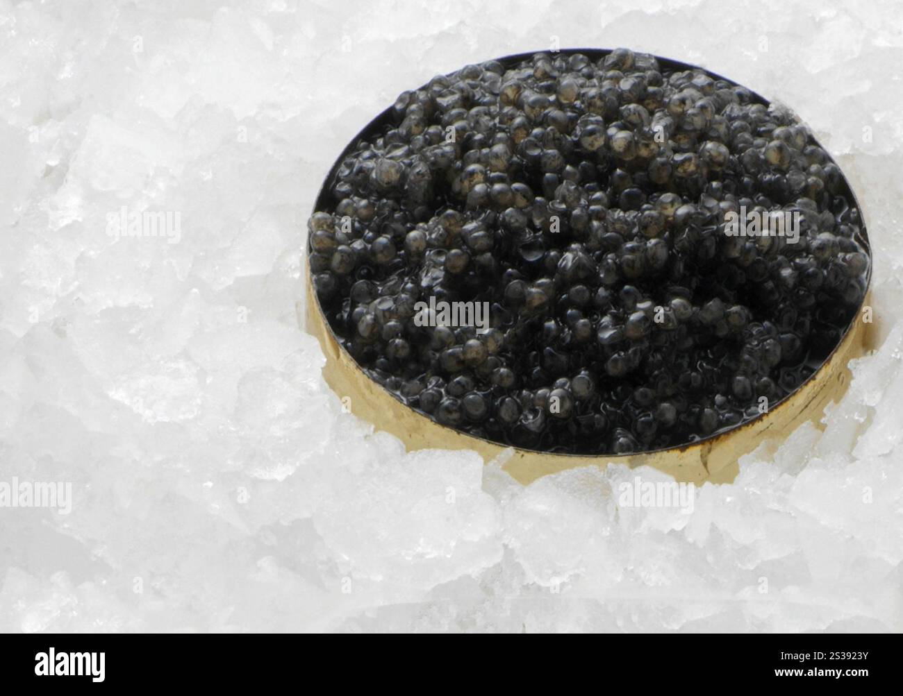 Caviar noir dans un bol gros plan. Caviar noir dans un bol Banque D'Images