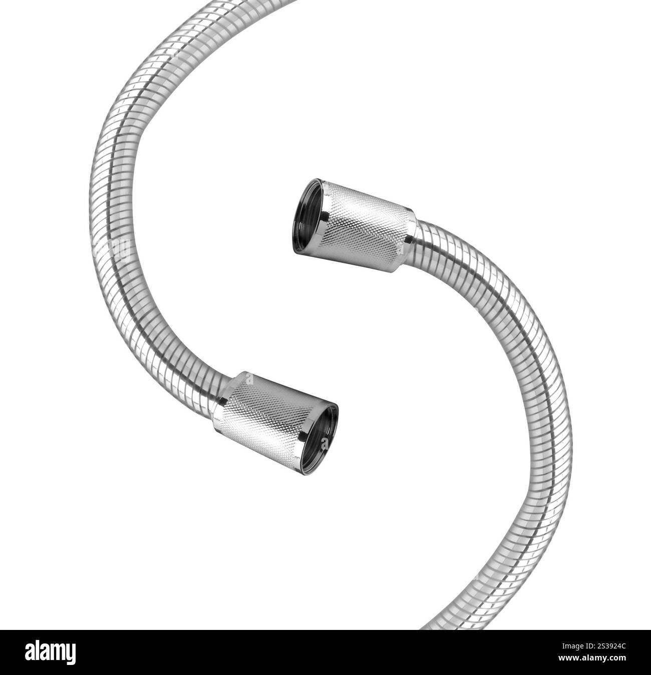 Tuyau d'eau isolé sur fond blanc. Tuyau d'eau isolé Banque D'Images