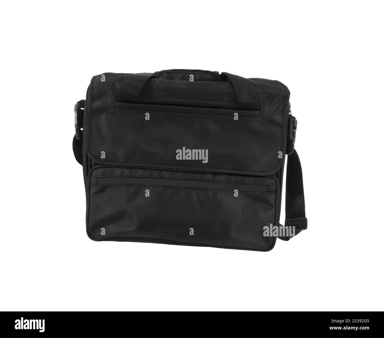 sac décontracté ou professionnel en cuir noir pour hommes. sac décontracté homme en cuir noir Banque D'Images