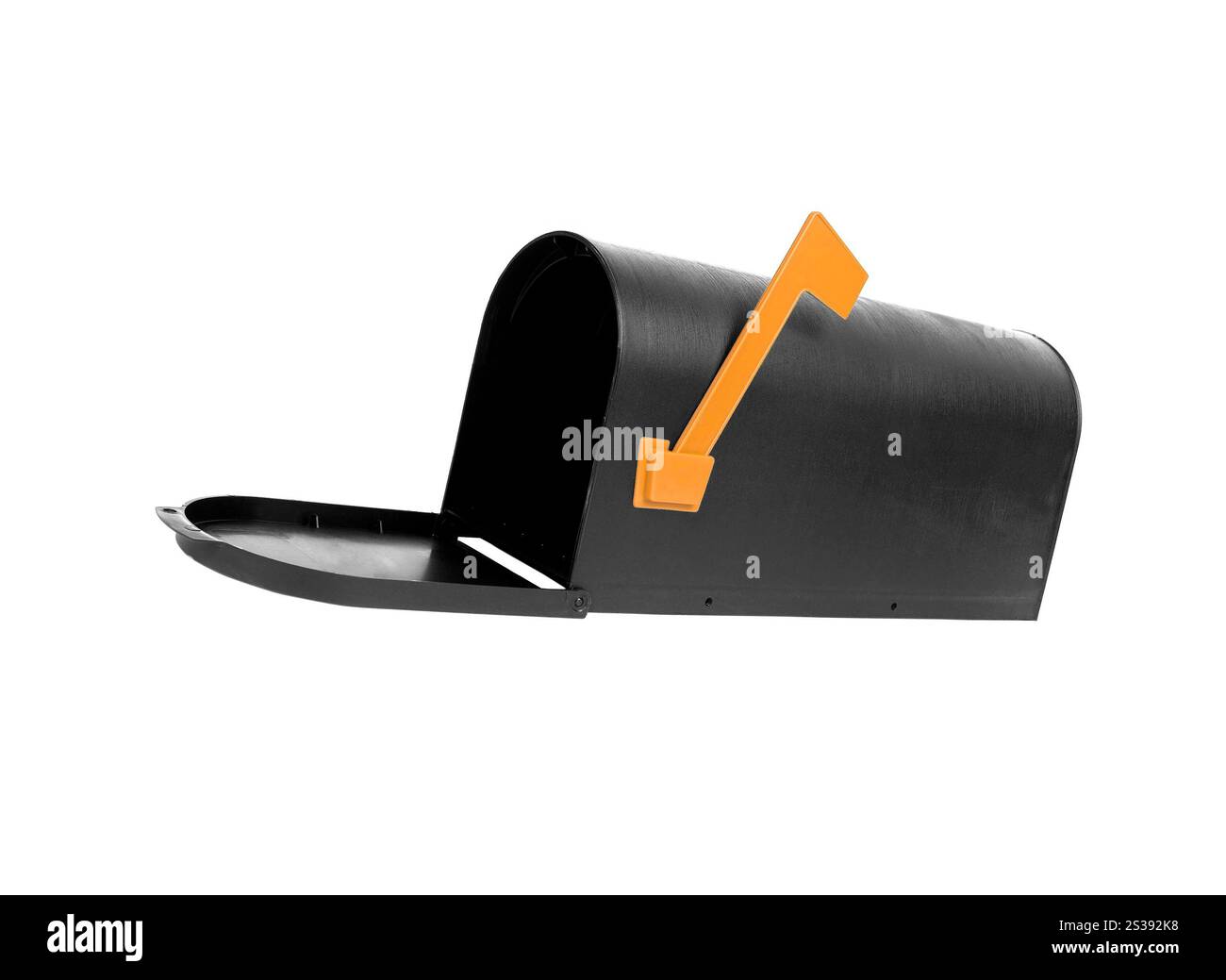 Boîte aux lettres isolée sur fond blanc. Boîte aux lettres isolée sur blanc Banque D'Images