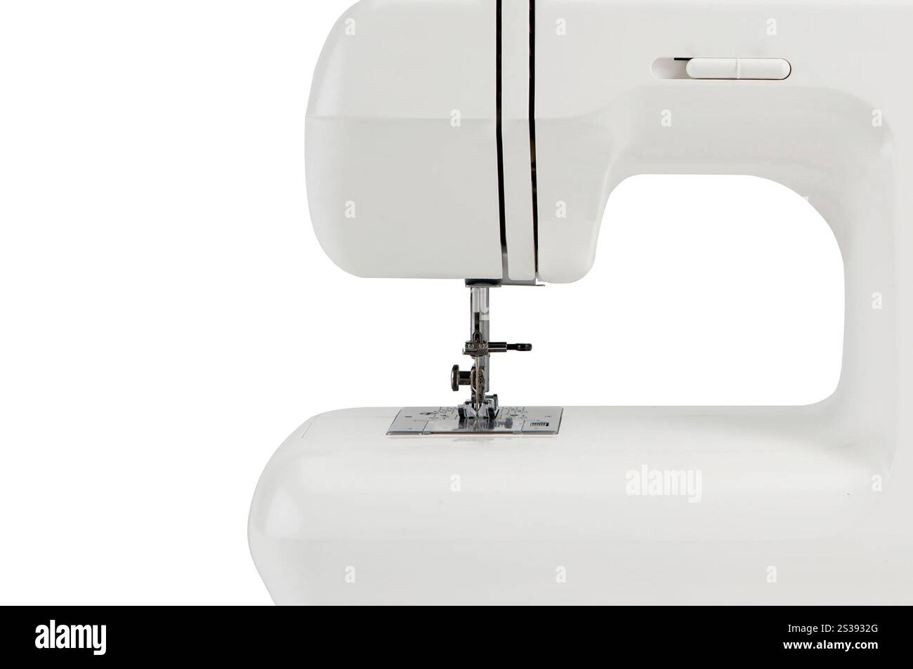 Machine à coudre isolated on white Banque D'Images