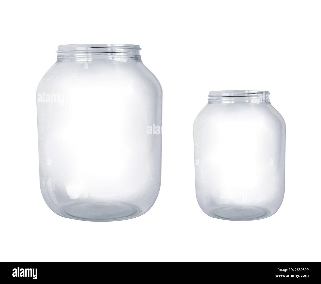 Bocal verre isolé sur fond blanc Banque D'Images
