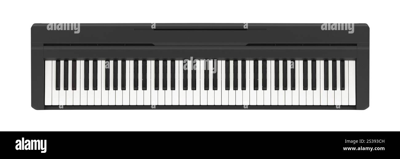 piano numérique sur fond blanc Banque D'Images