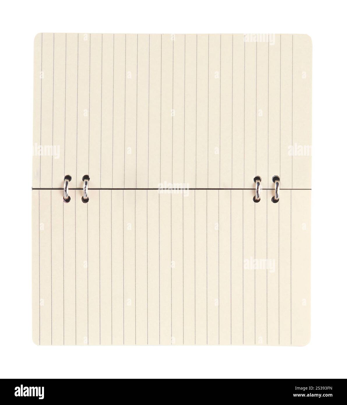 Bloc-notes vierge isolé sur blanc Banque D'Images