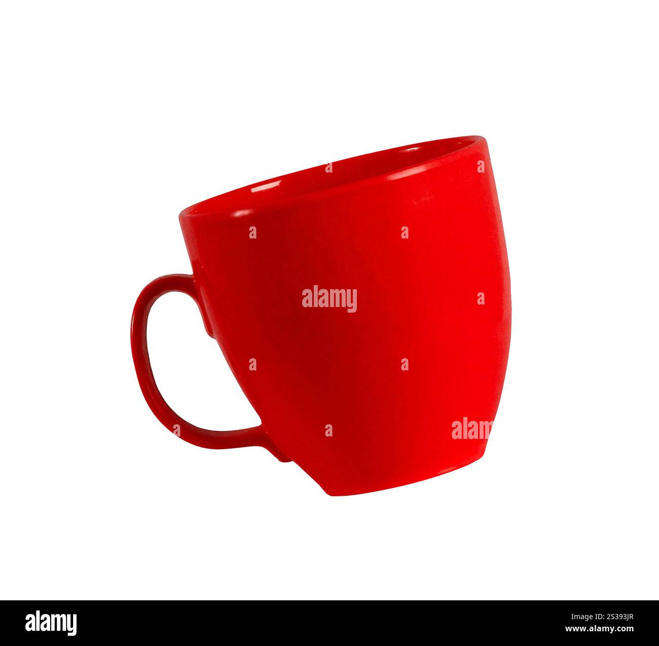 Tasse rouge isolated on white Banque D'Images