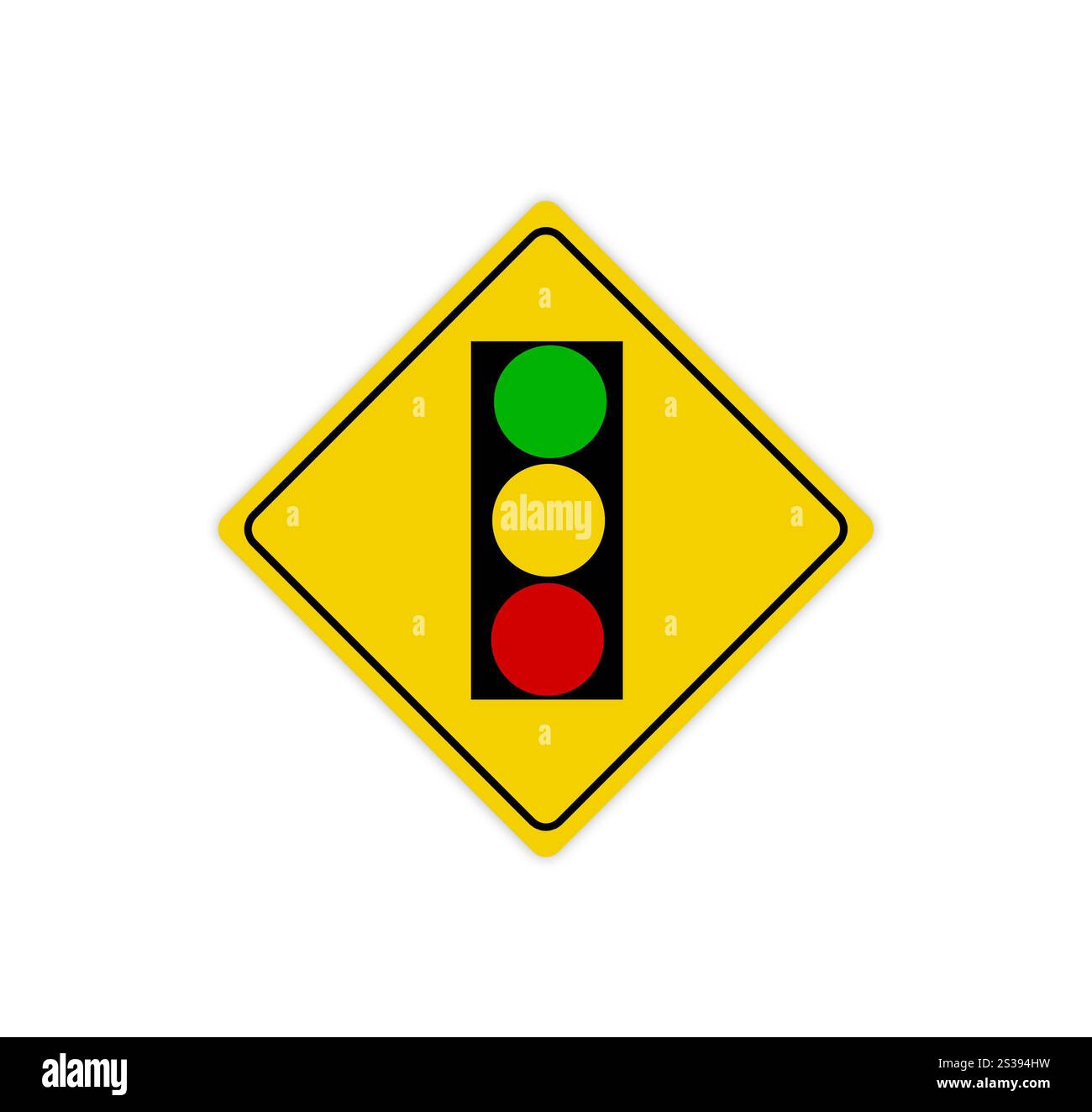 feu de signalisation sémaphore isolé Banque D'Images