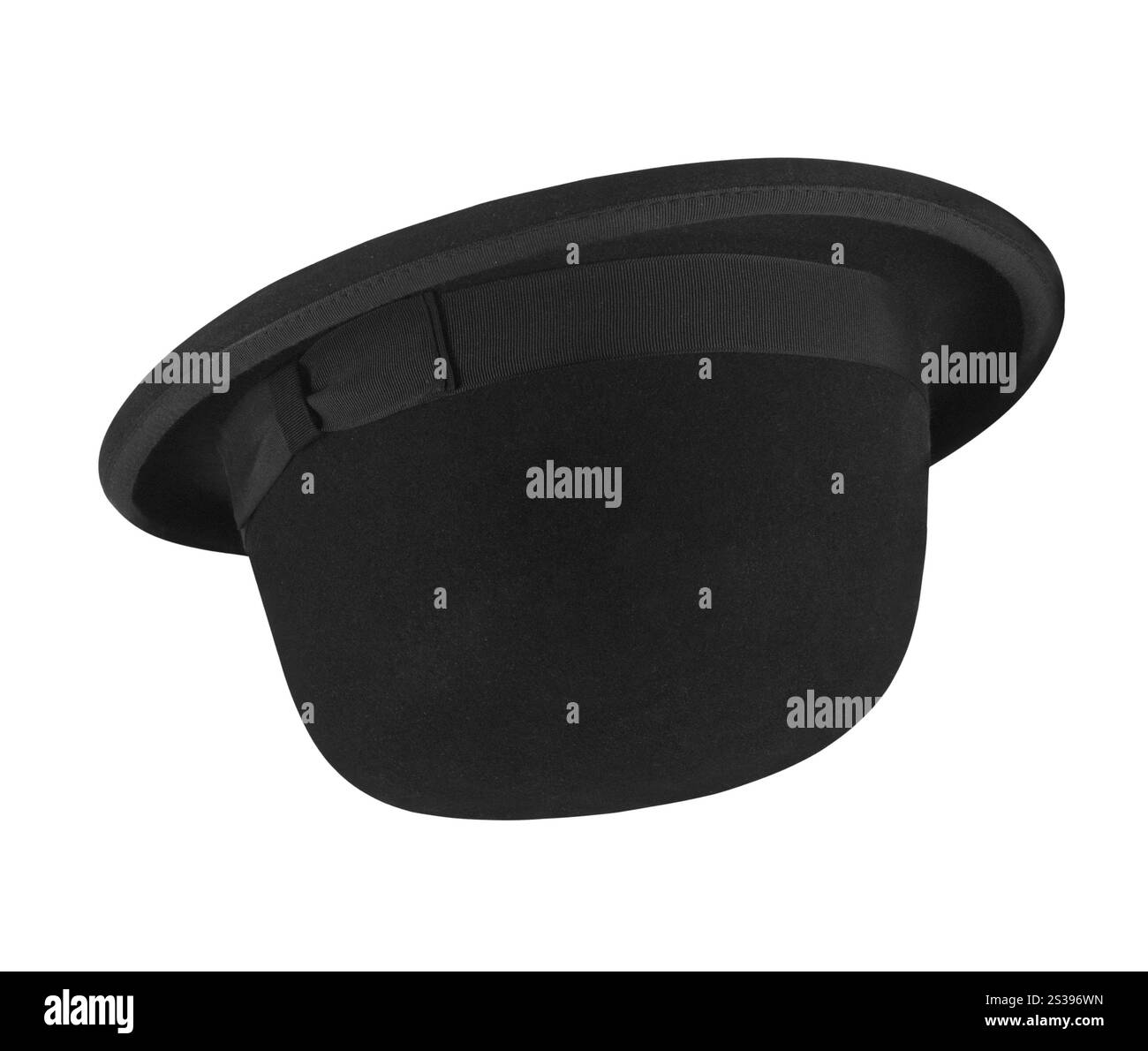Chapeau noir sur le fond blanc Banque D'Images