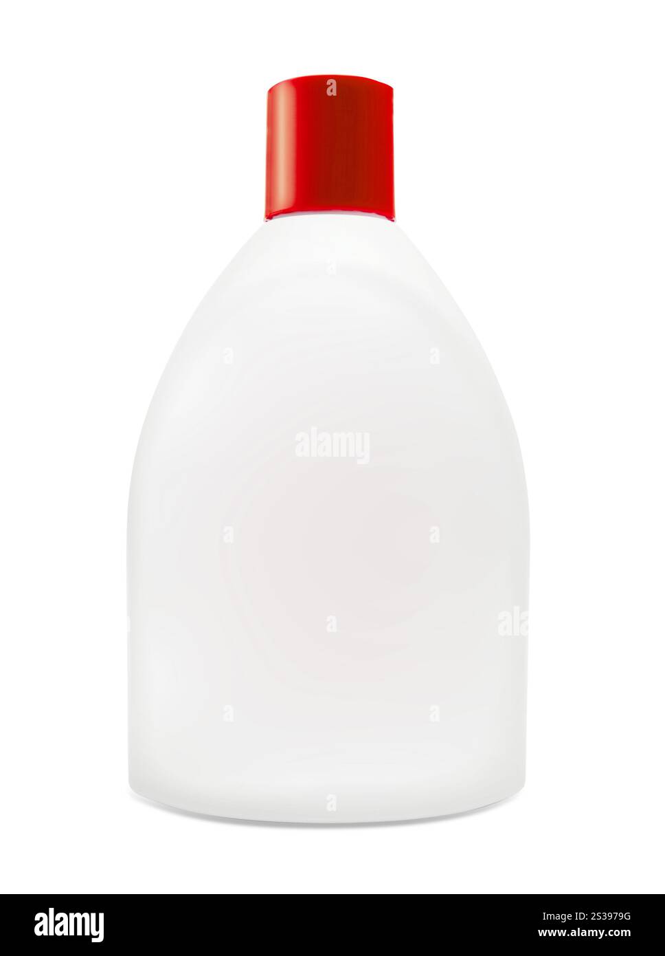 Récipient en plastique blanc isolé sur blanc. Récipient en plastique blanc Banque D'Images