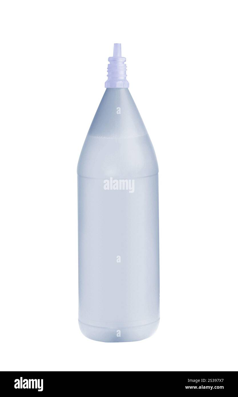 Récipient en plastique sur fond blanc Banque D'Images