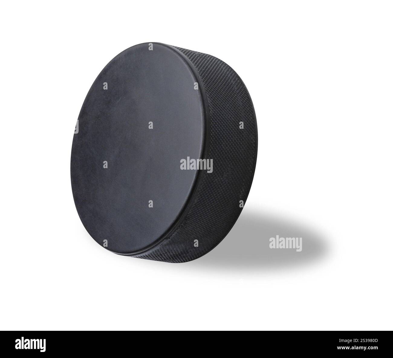 palet de hockey isolé sur fond blanc. palet de hockey isolée Banque D'Images