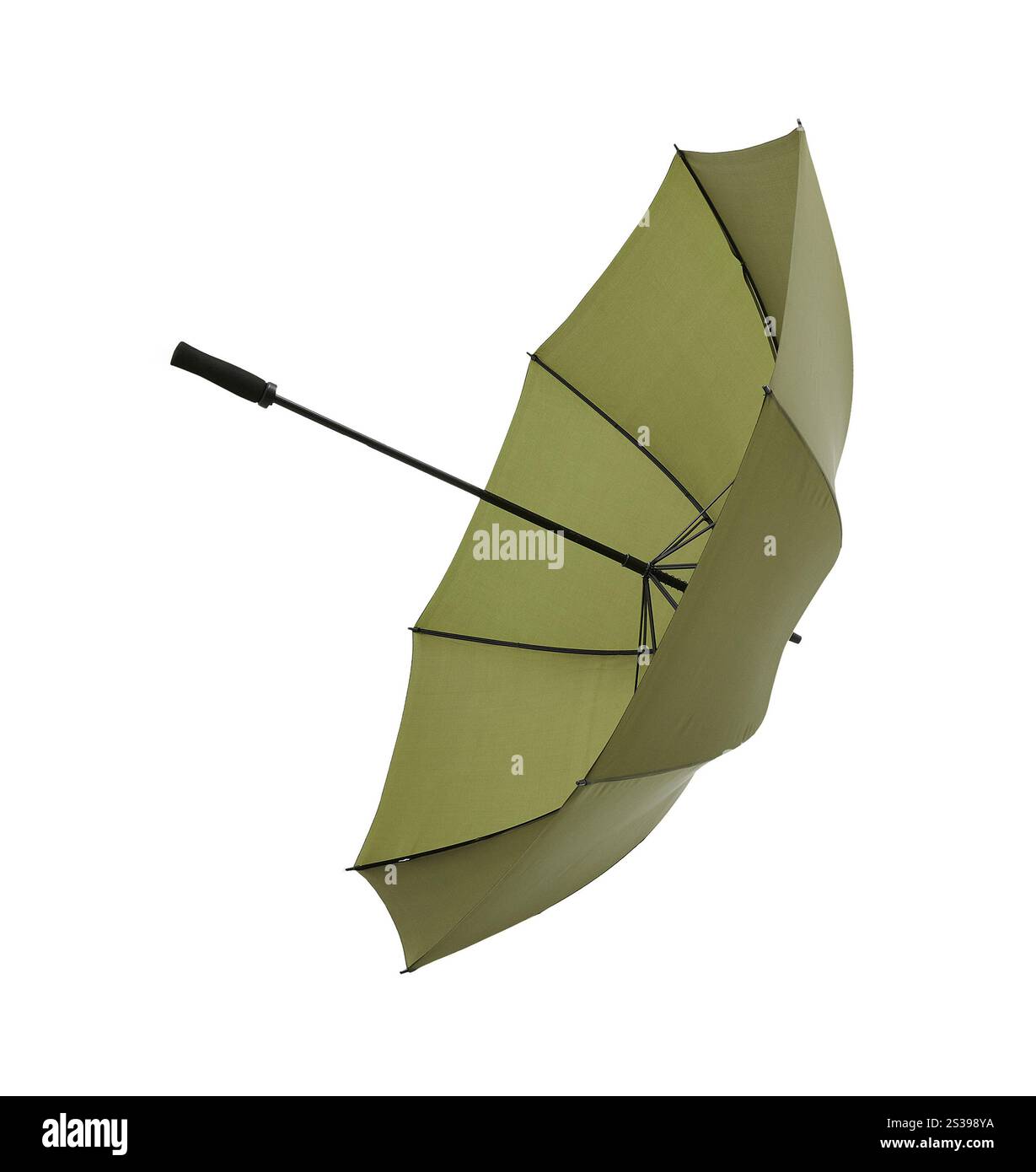 Parapluie vert classique isolé sur blanc. Parapluie vert classique Banque D'Images Parapluie vert classique isolé sur blanc. Parapluie vert classique Banque D'Images