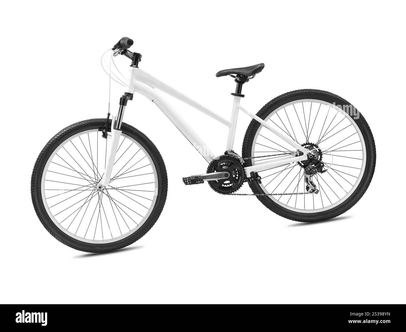 Nouveau vélo isolé sur un fond blanc. Nouveau vélo isolé Banque D'Images