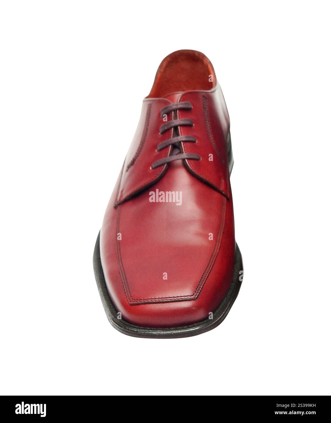 Chaussures Mans brunes isolées sur fond blanc. Chaussures Mans brunes isolées Banque D'Images