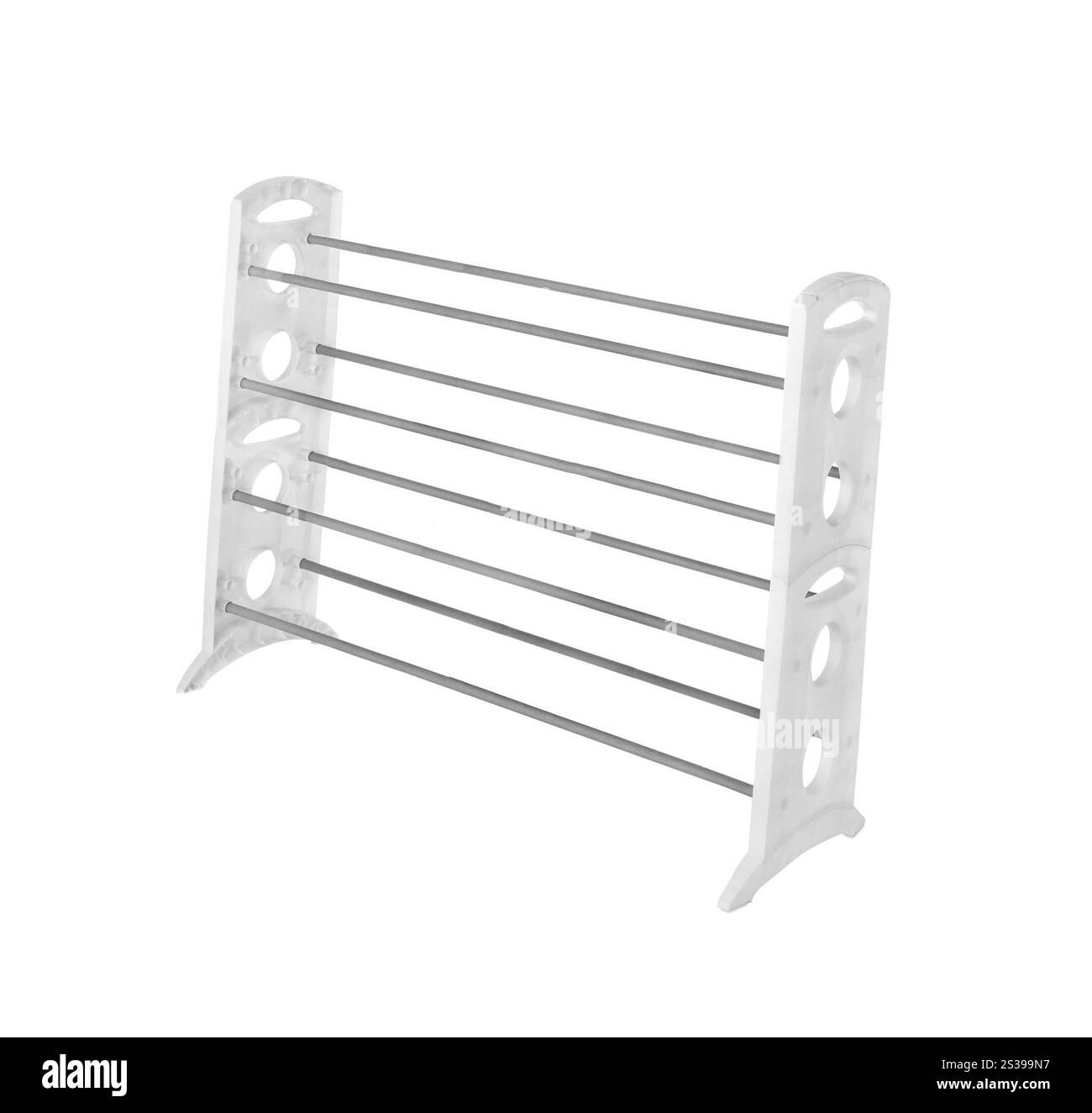 moderne conçu d'étagère à chaussures en plastique pliable Banque D'Images