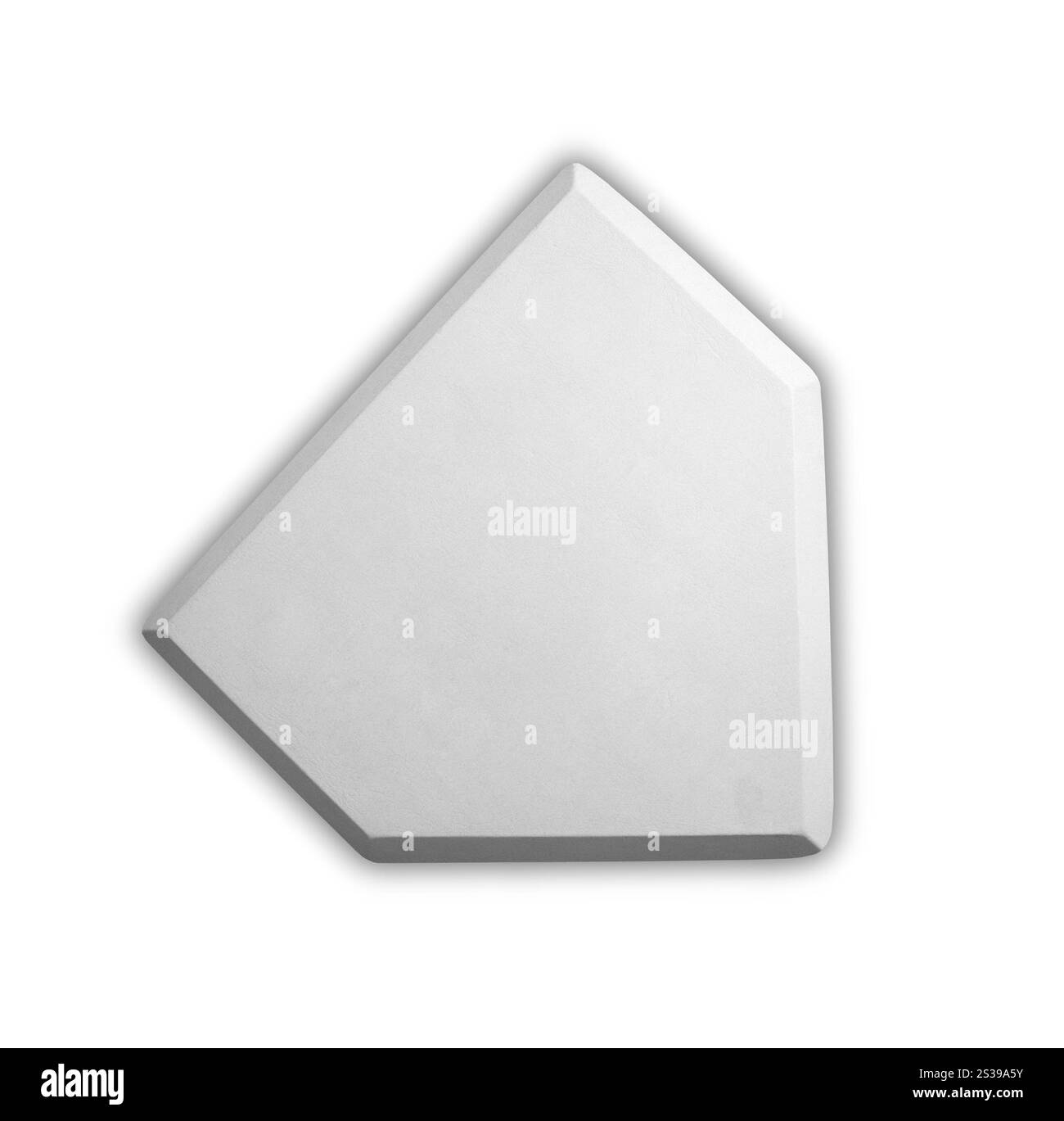 Base de plaque de base de baseball isolé sur blanc. Base de plaque de base de base-ball Banque D'Images