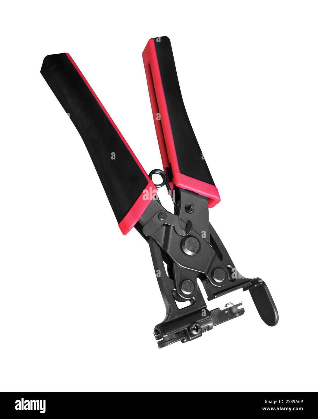 pinces à dénuder isolées sur fond blanc. pinces à dénuder isolées Banque D'Images