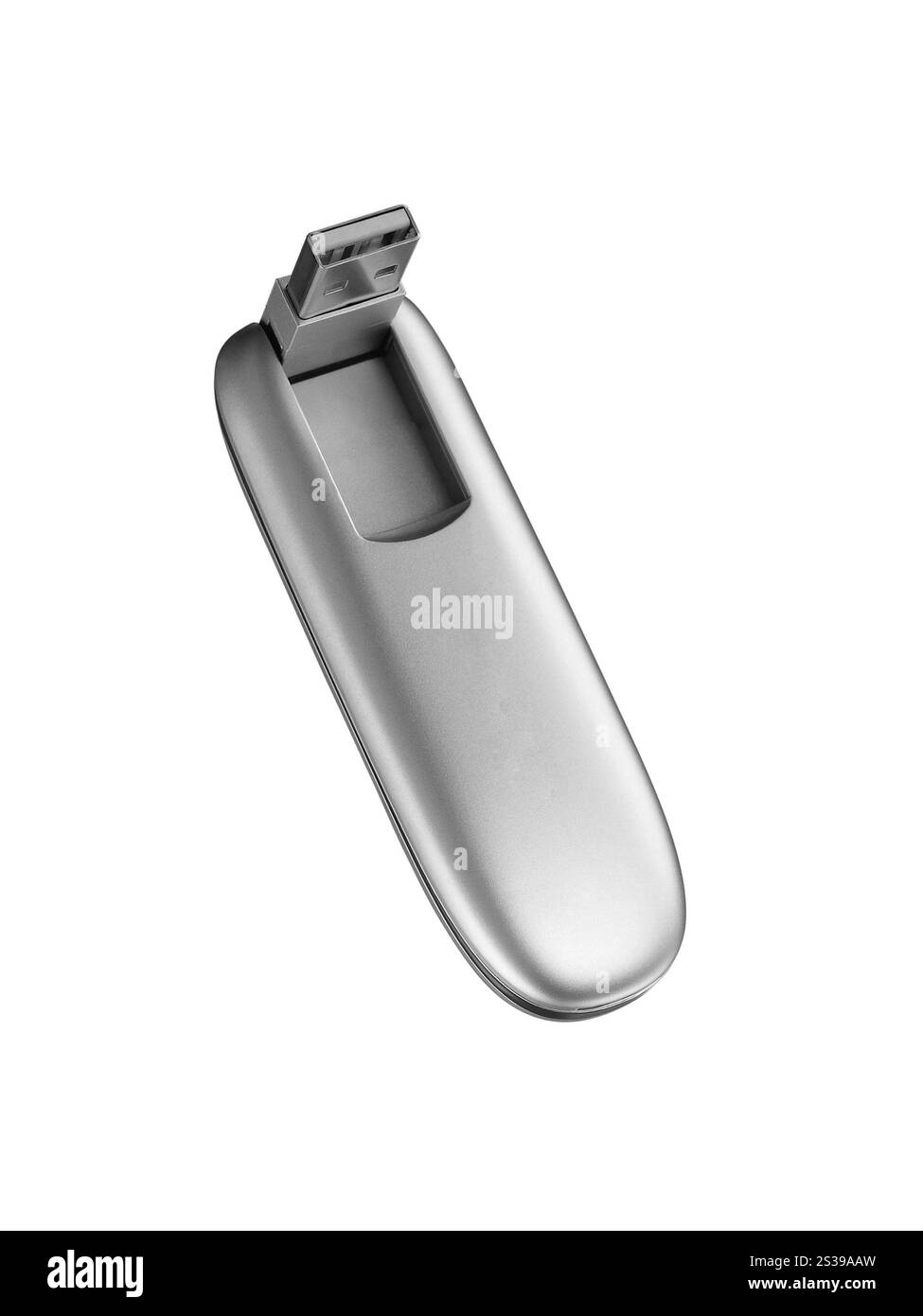 Flash-Drive isolé sur fond blanc. Clé USB Banque D'Images