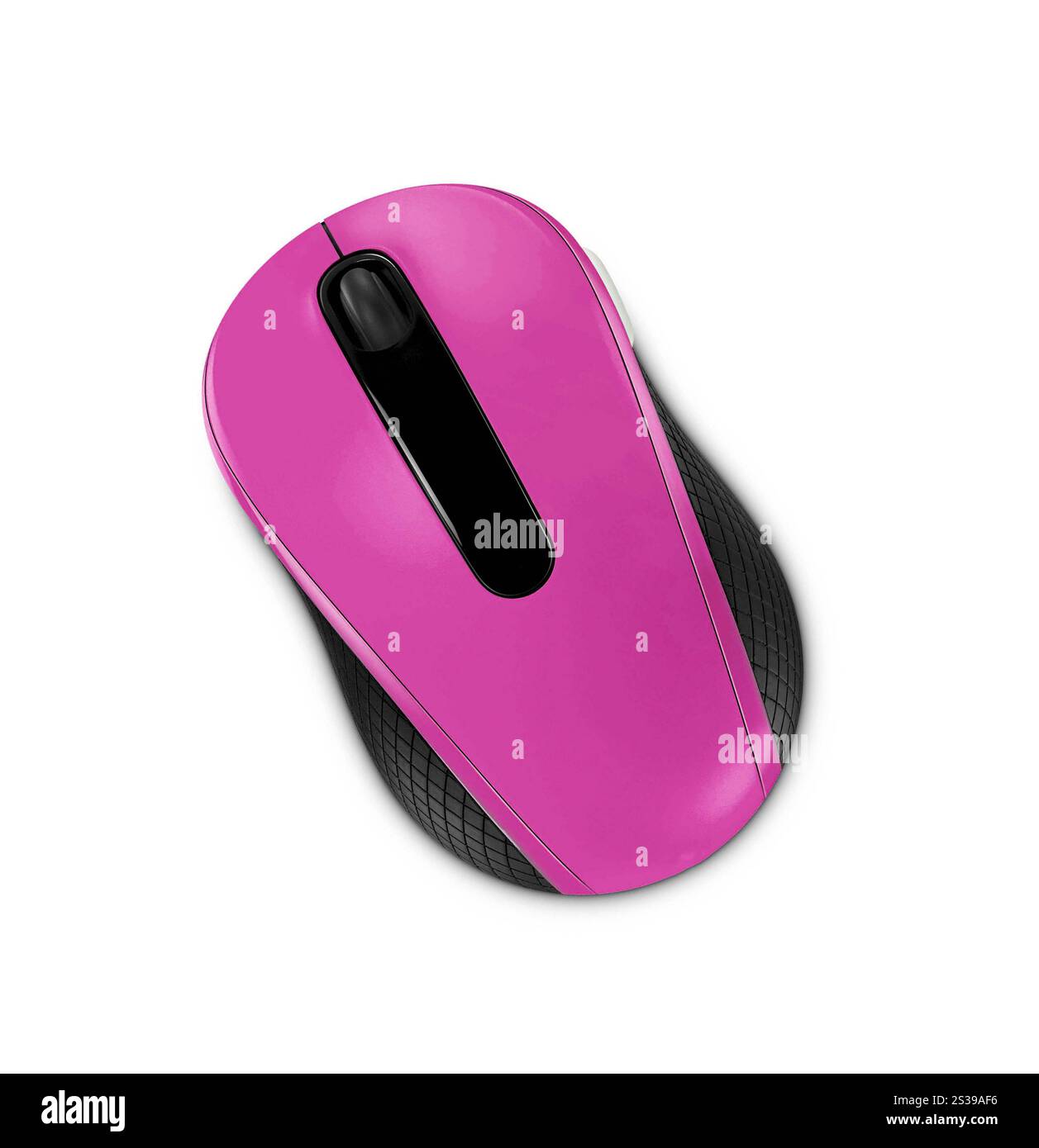 souris d'ordinateur rose isolée sur fond blanc. souris d'ordinateur rose isolée Banque D'Images