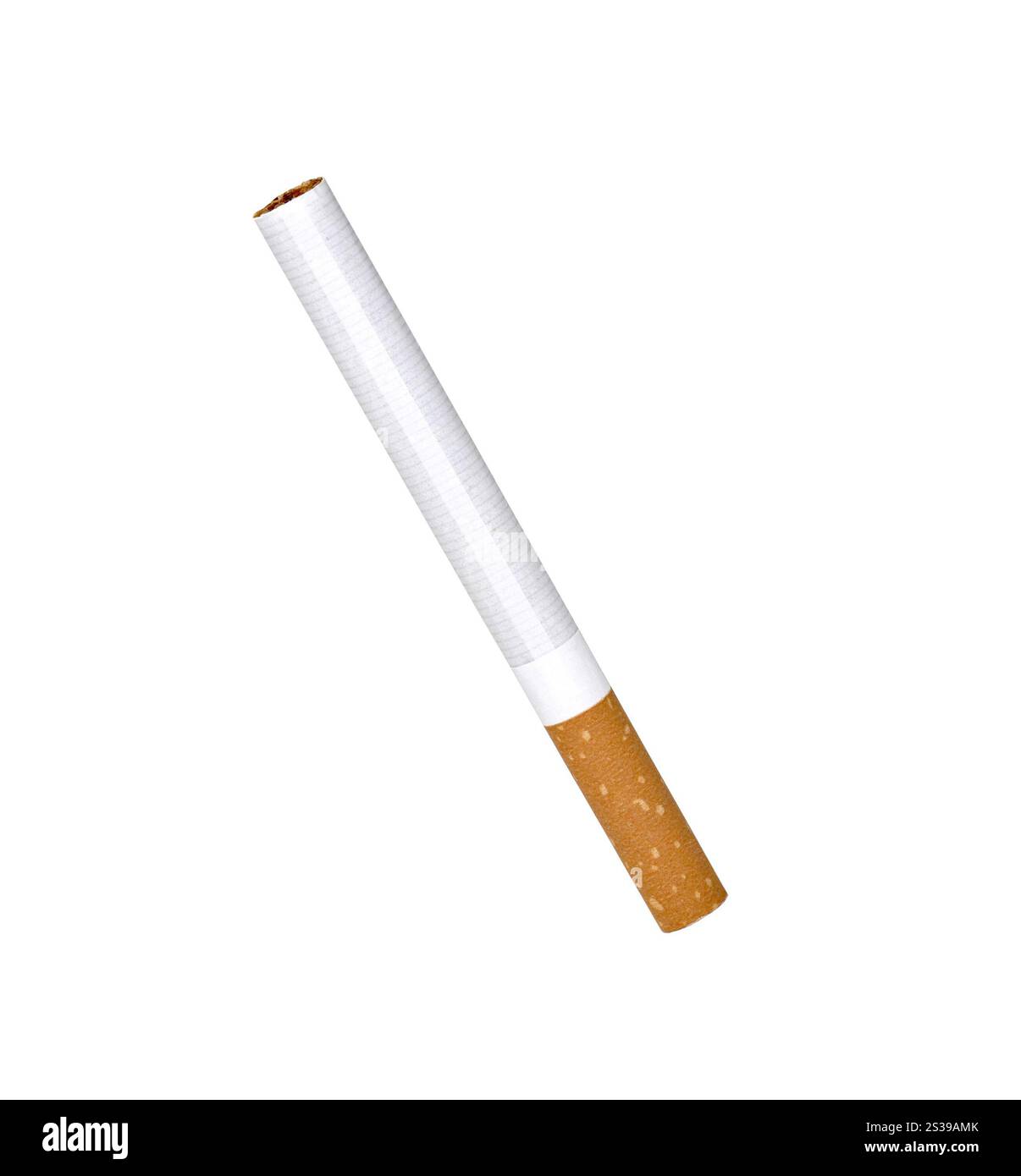 cigarette simple non allumée isolée sur fond blanc. cigarette isolée non allumée Banque D'Images cigarette simple non allumée isolée sur fond blanc. cigarette isolée non allumée Banque D'Images