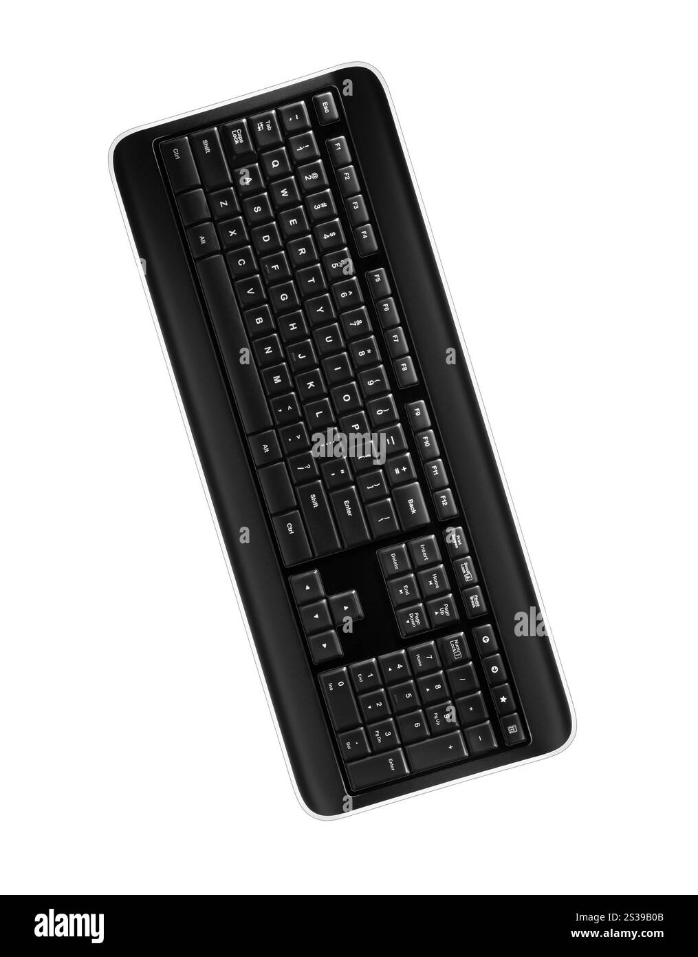 Clavier d'ordinateur isolé sur blanc. Clavier d'ordinateur Banque D'Images