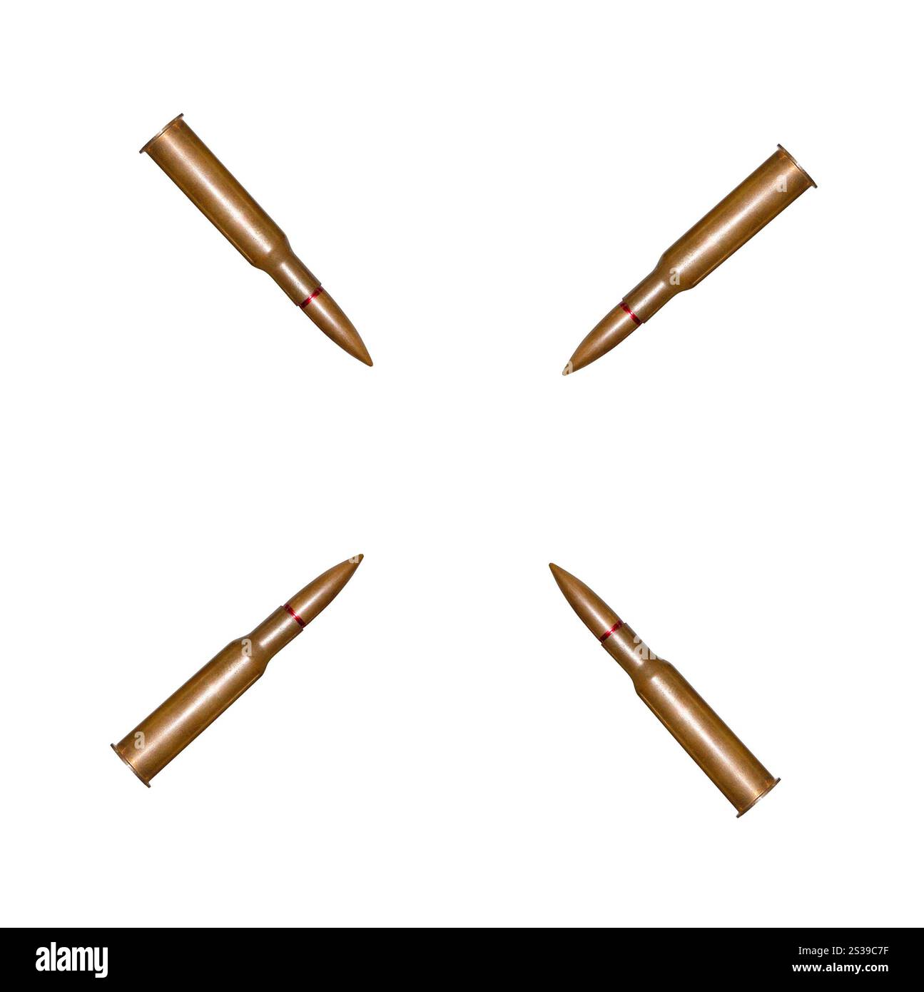 bullet aim isolé sur fond blanc. objectif de balle Banque D'Images