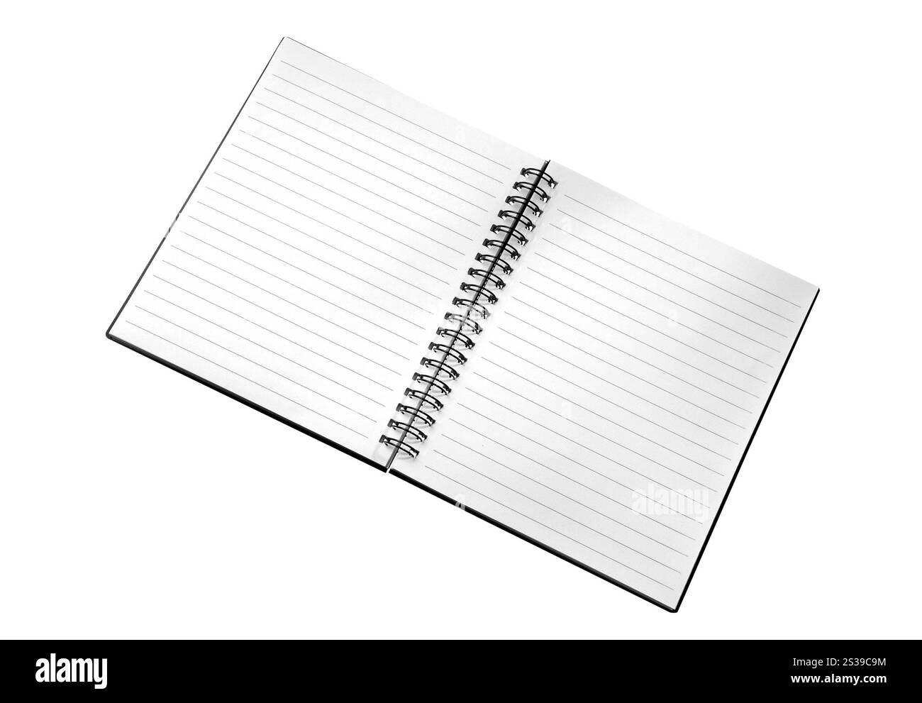 arrière-plan vide. carnet en papier spirale isolé sur whit. arrière-plan vide. carnet de notes en papier à spirale Banque D'Images