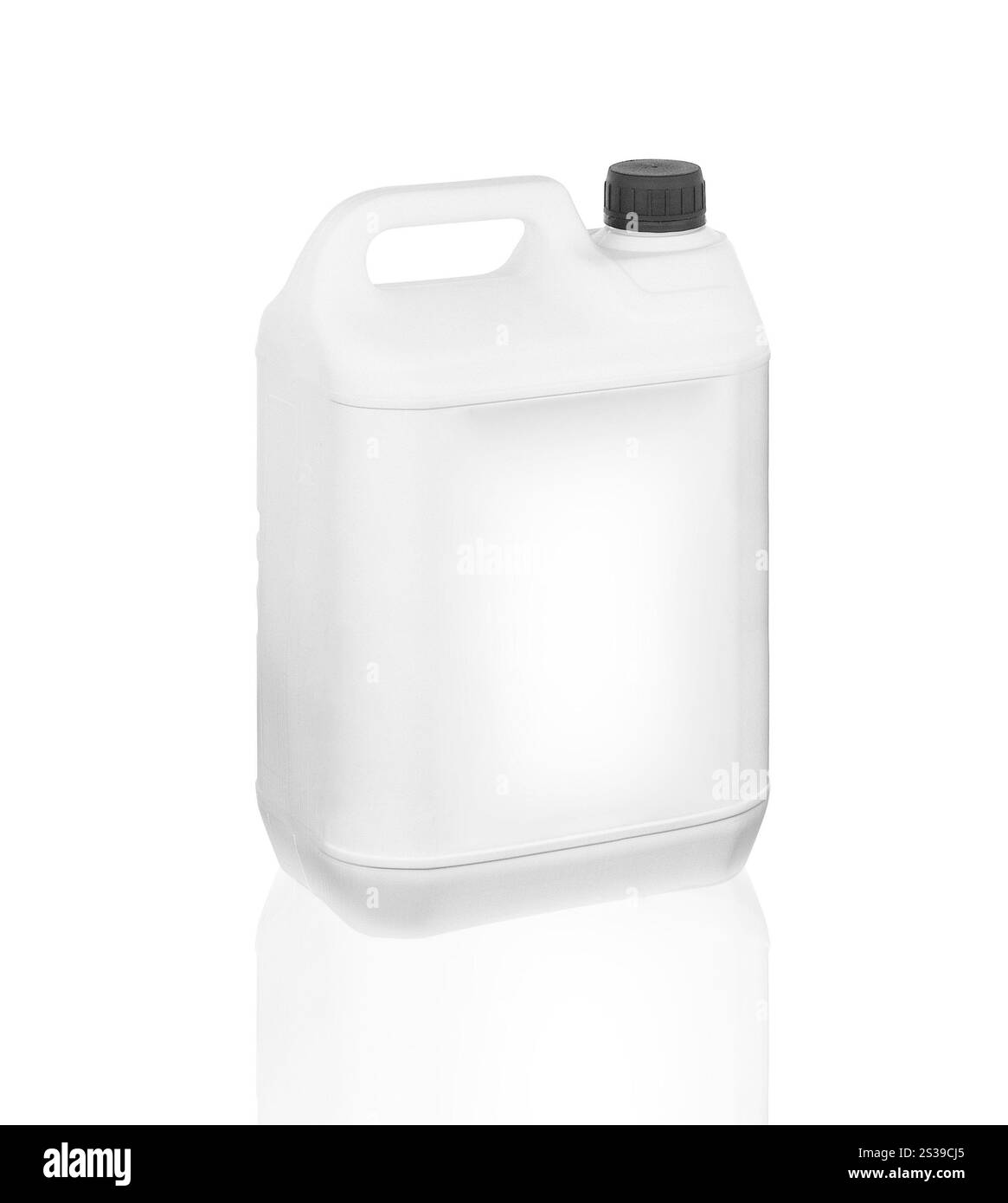 Récipient en plastique blanc isolated on white Banque D'Images