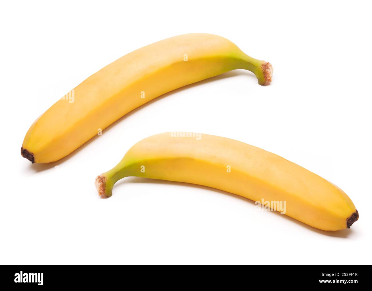 deux bananes. Banane simple Banque D'Images