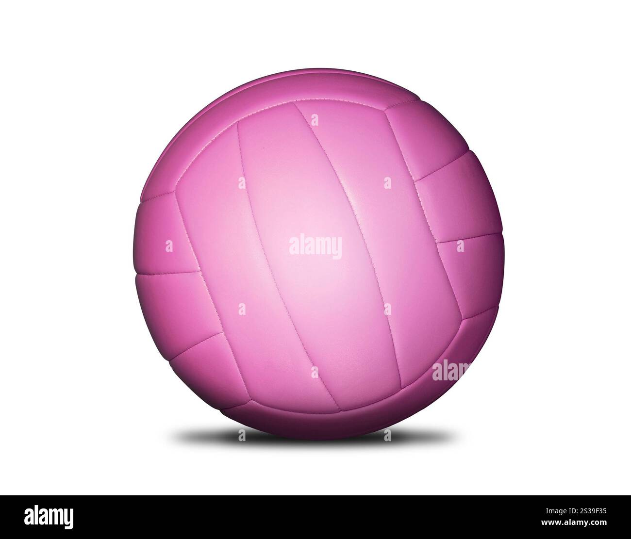 Ballon rose volley isolé. Ballon bleu de volley isolé Banque D'Images