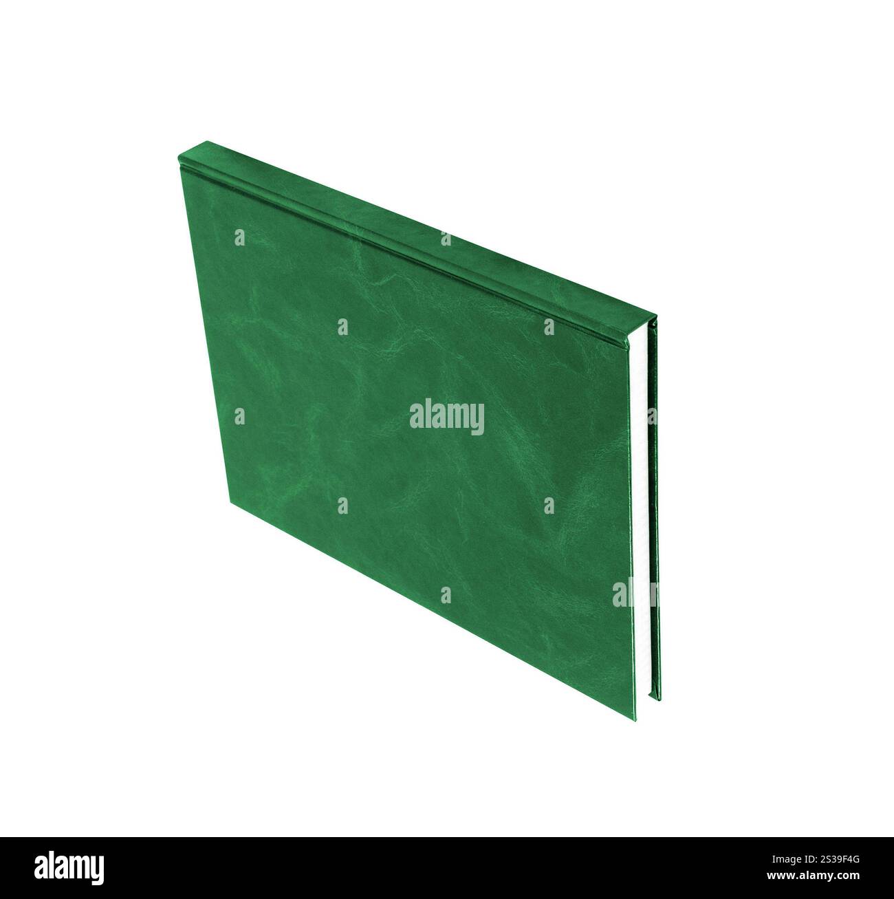 livre vert isolé sur fond blanc. livre vert sur fond whie Banque D'Images