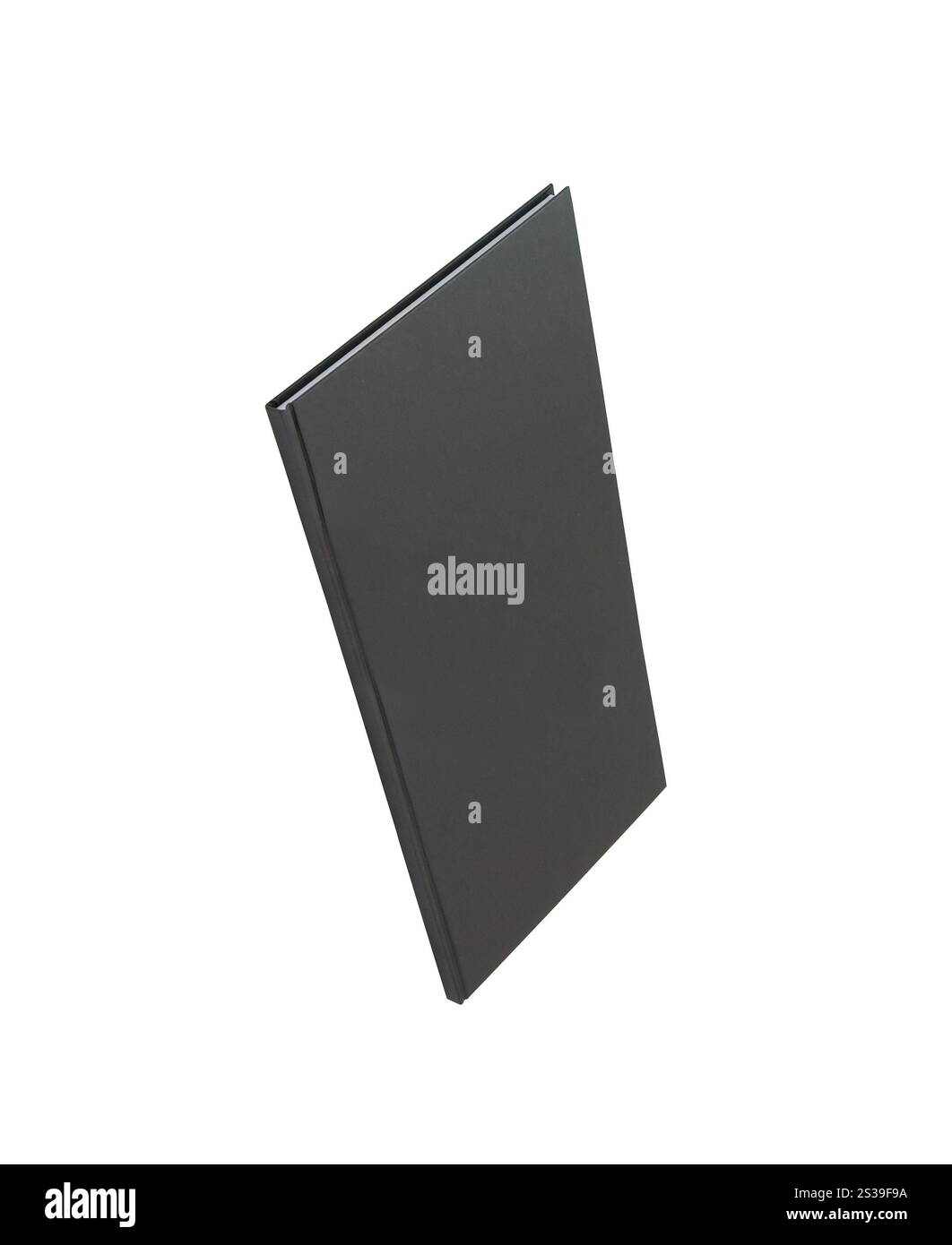 carnet noir isolé sur fond blanc. cahier noir sur blanc Banque D'Images