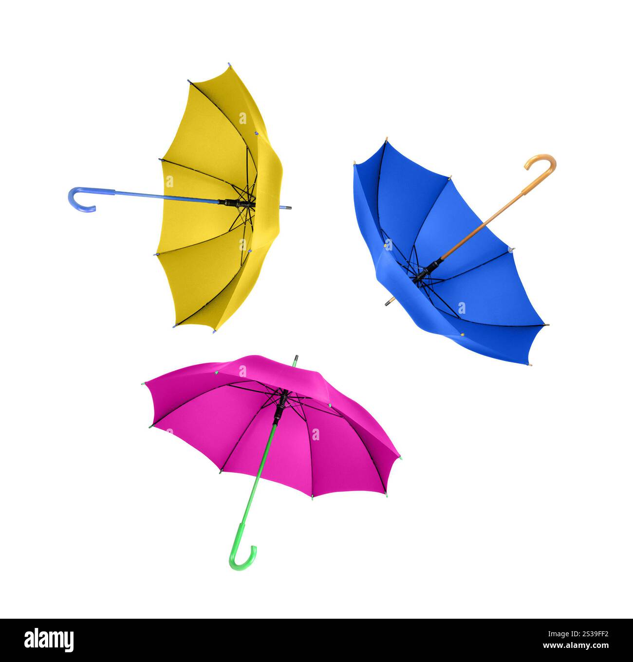 Parapluies isolés sur fond blanc. Parapluies isolés sur Blanc Banque D'Images Parapluies isolés sur fond blanc. Parapluies isolés sur Blanc Banque D'Images