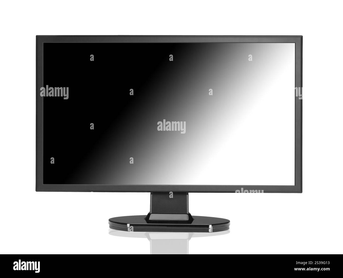 Moniteur LCD isolé sur fond blanc. Moniteur LCD Banque D'Images
