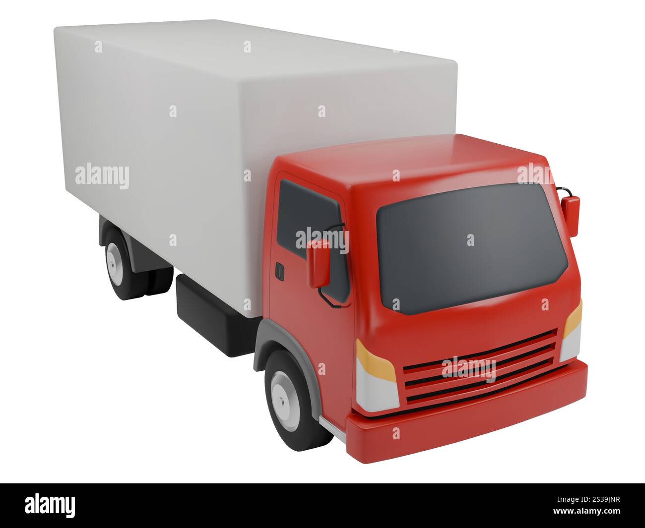 Illustration vectorielle de camion de livraison isolée sur un fond blanc. Concept de conception pour les services d'entreprise de logistique Illustration de Vecteur