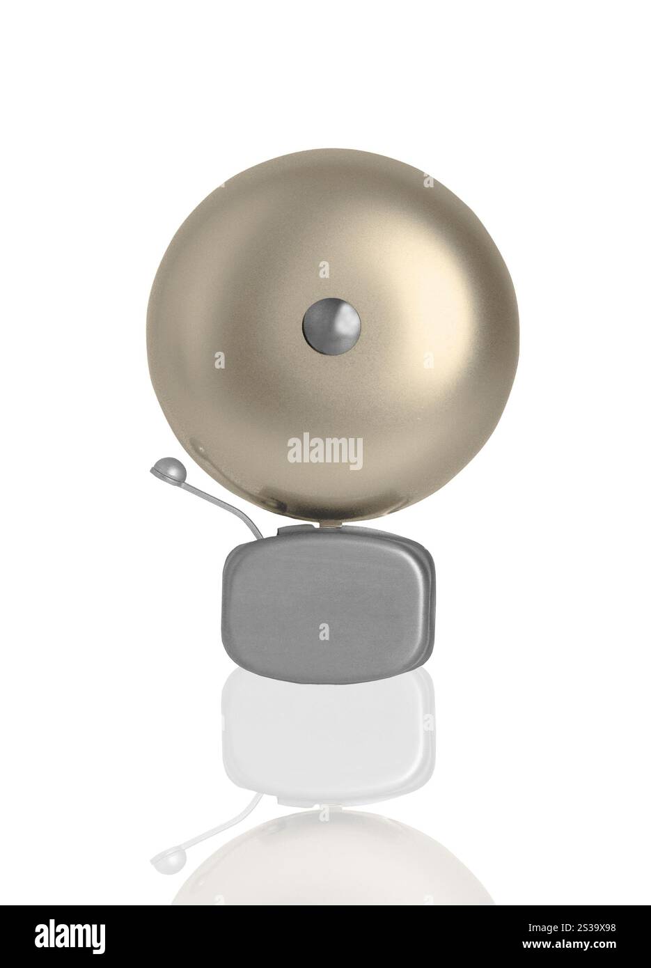 Sonnette d'alarme isolée sur blanc. Sonnerie d'alarme Banque D'Images