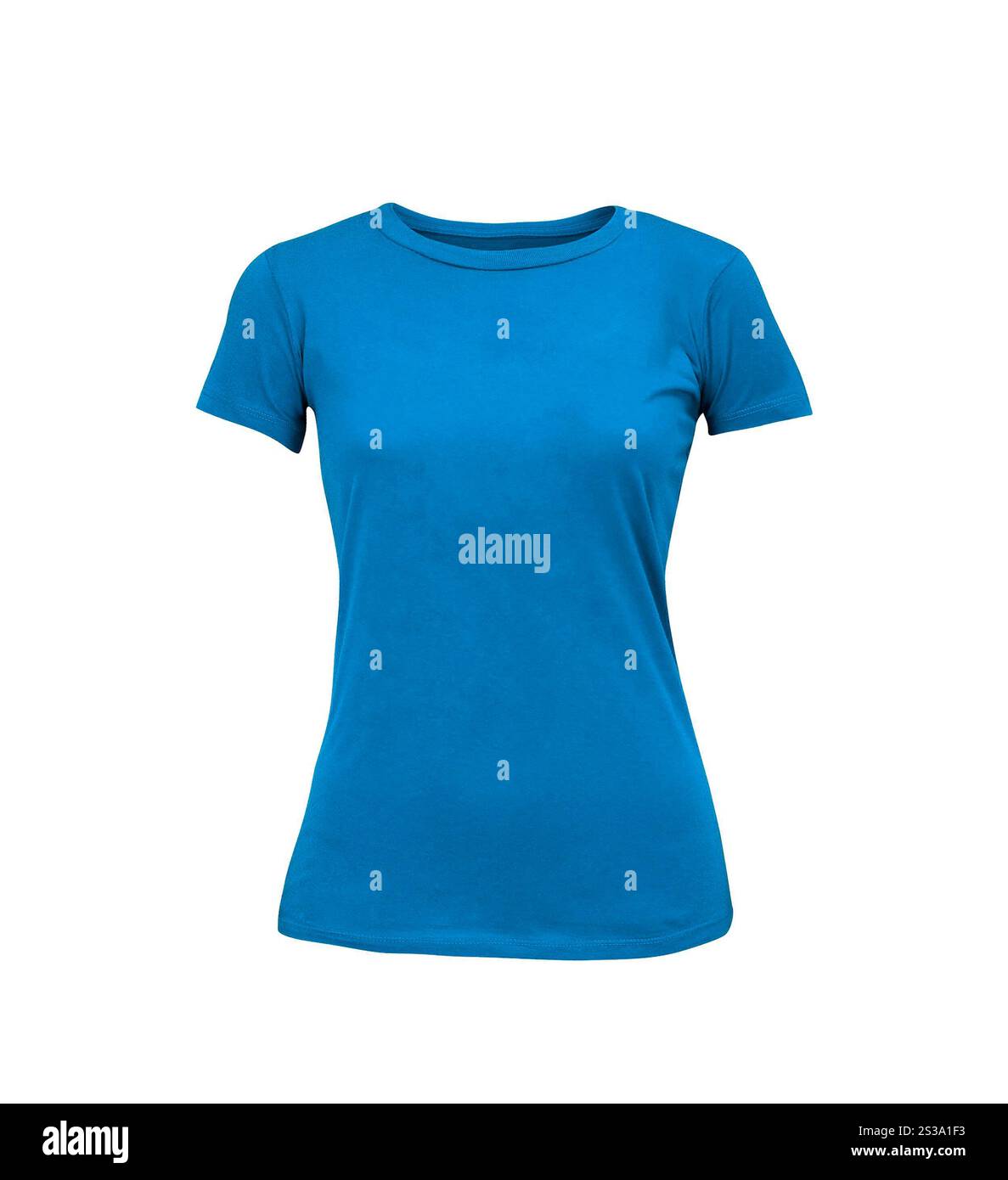 T-shirt féminin isolé sur fond blanc Banque D'Images