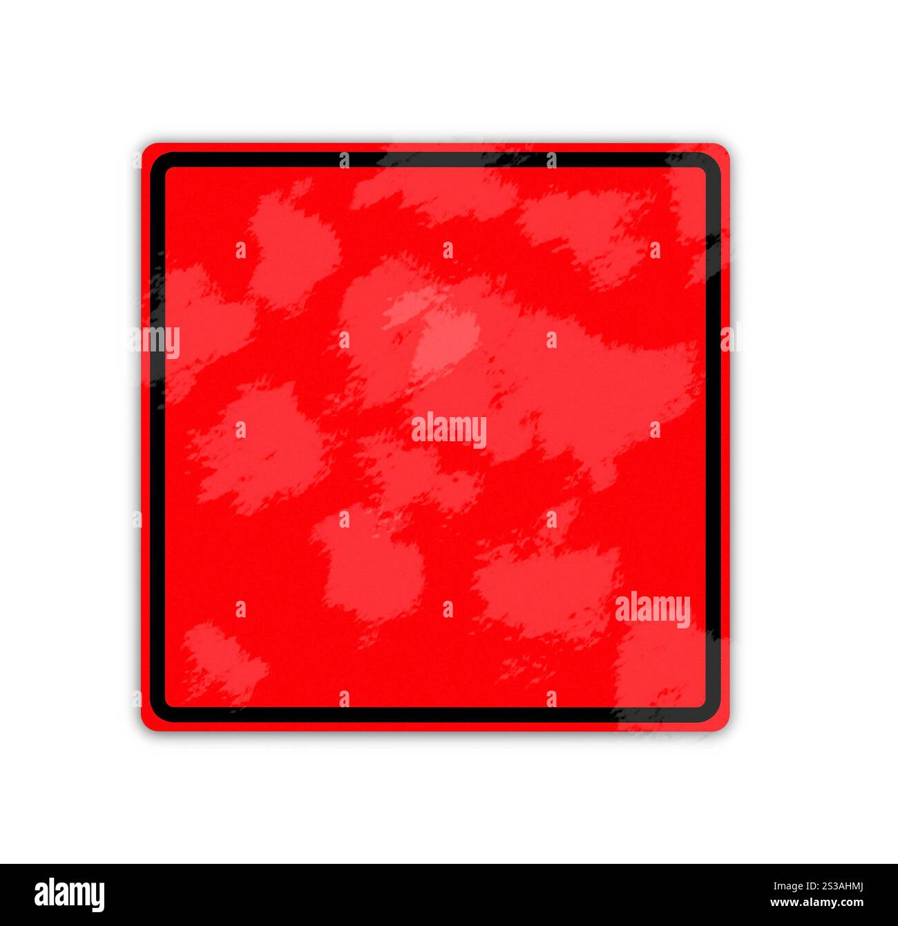 Signe d'avertissement vierge dans le soleil brillant du désert. Signe d'avertissement vierge dans le soleil brillant du désert Banque D'Images